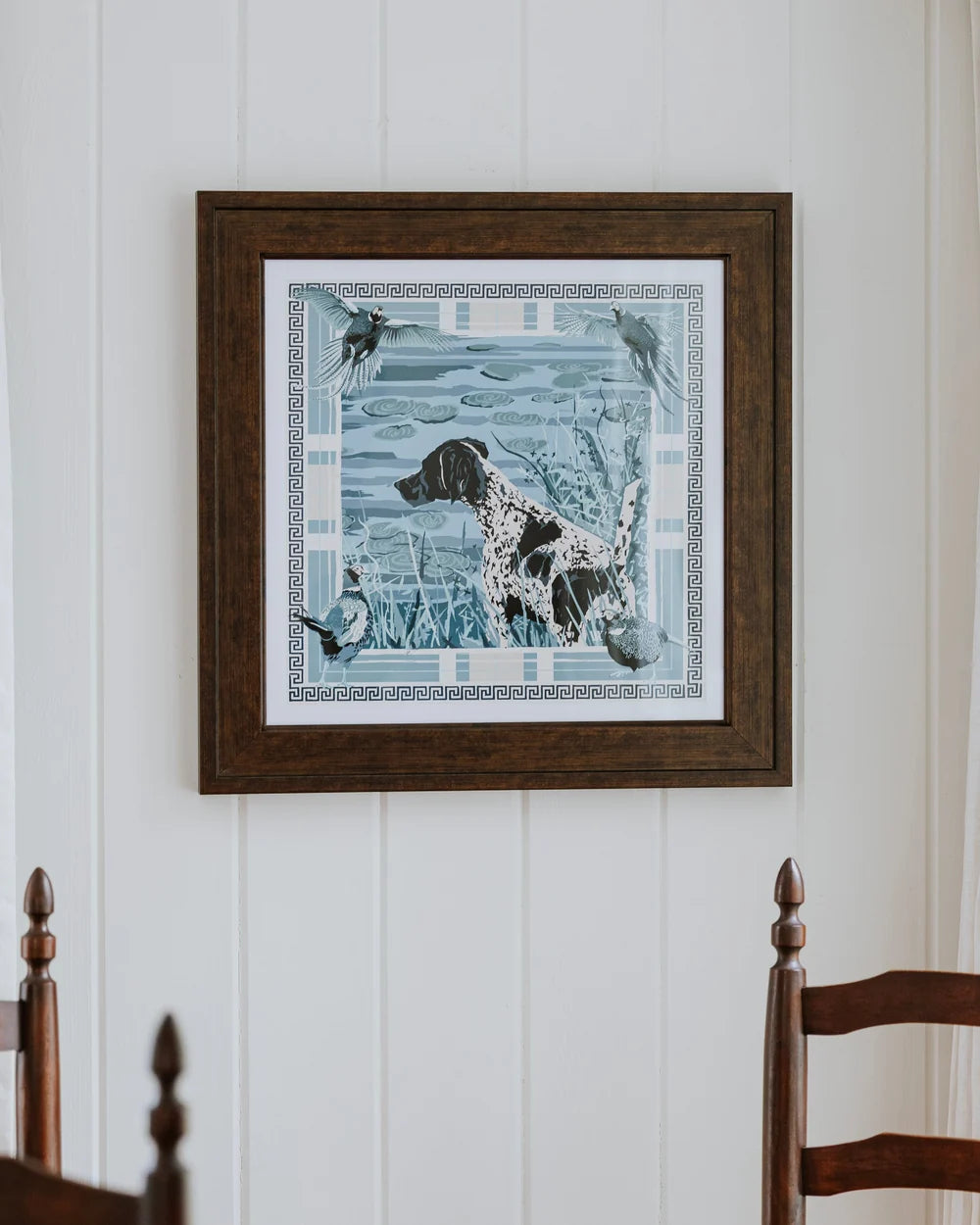 Pheasant Watch Framed Scarf Print