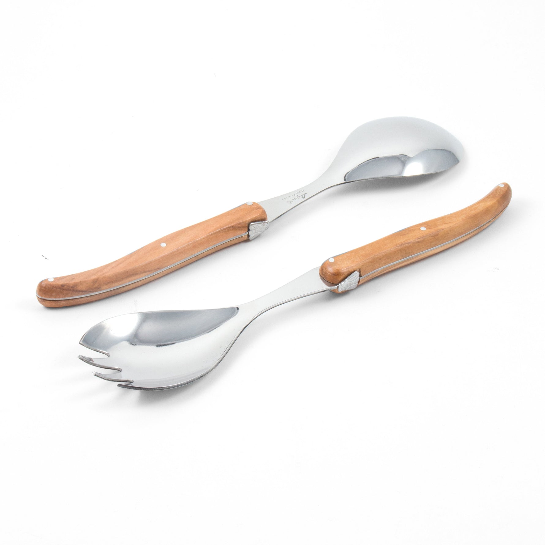 Laguiole Salad Serving Set Olivewood