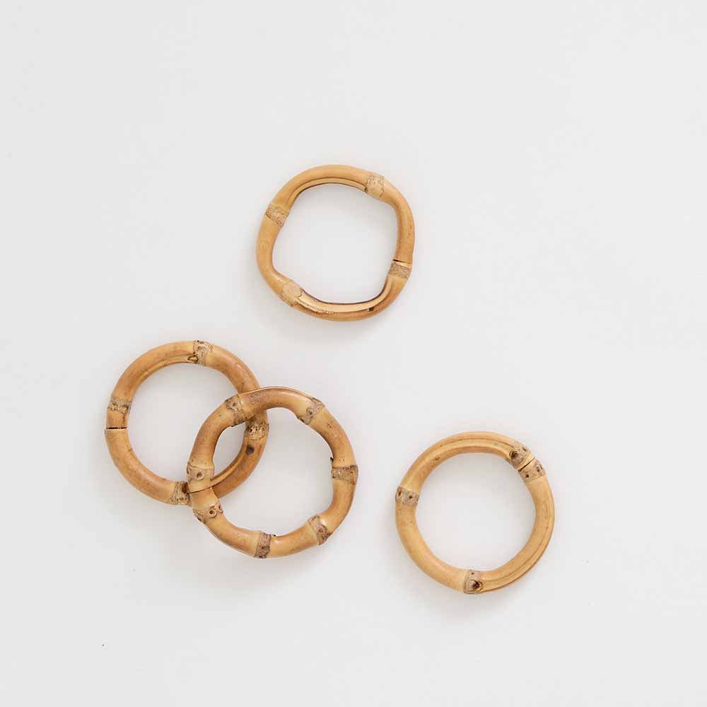 Round Bamboo Napkin Ring | Set of 4