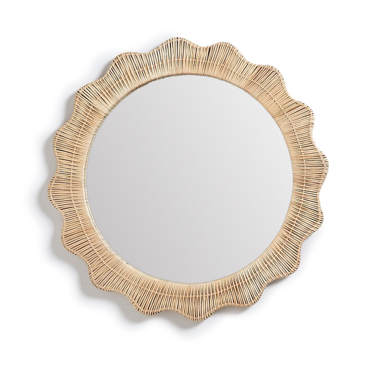 Wicker Weave Handcrafted Wall Mirror