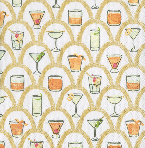 Deco Cocktails Paper Cocktail Napkin