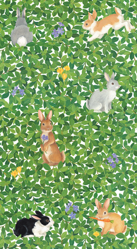 Bunnies And Boxwood Guest Towel