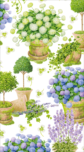 Potted Hydrangea Guest Towel- Pack of 15