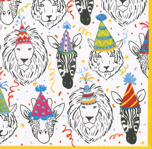 Safari Birthday Cocktail Napkins