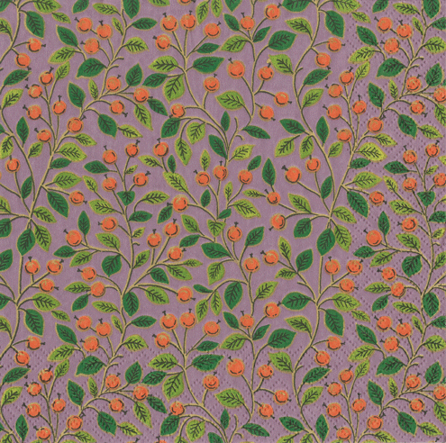 Berries & Leaves Soft Plum Cocktail Napkins