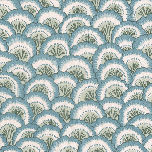 Pontchartrain Scallop Blue Cocktail Napkins