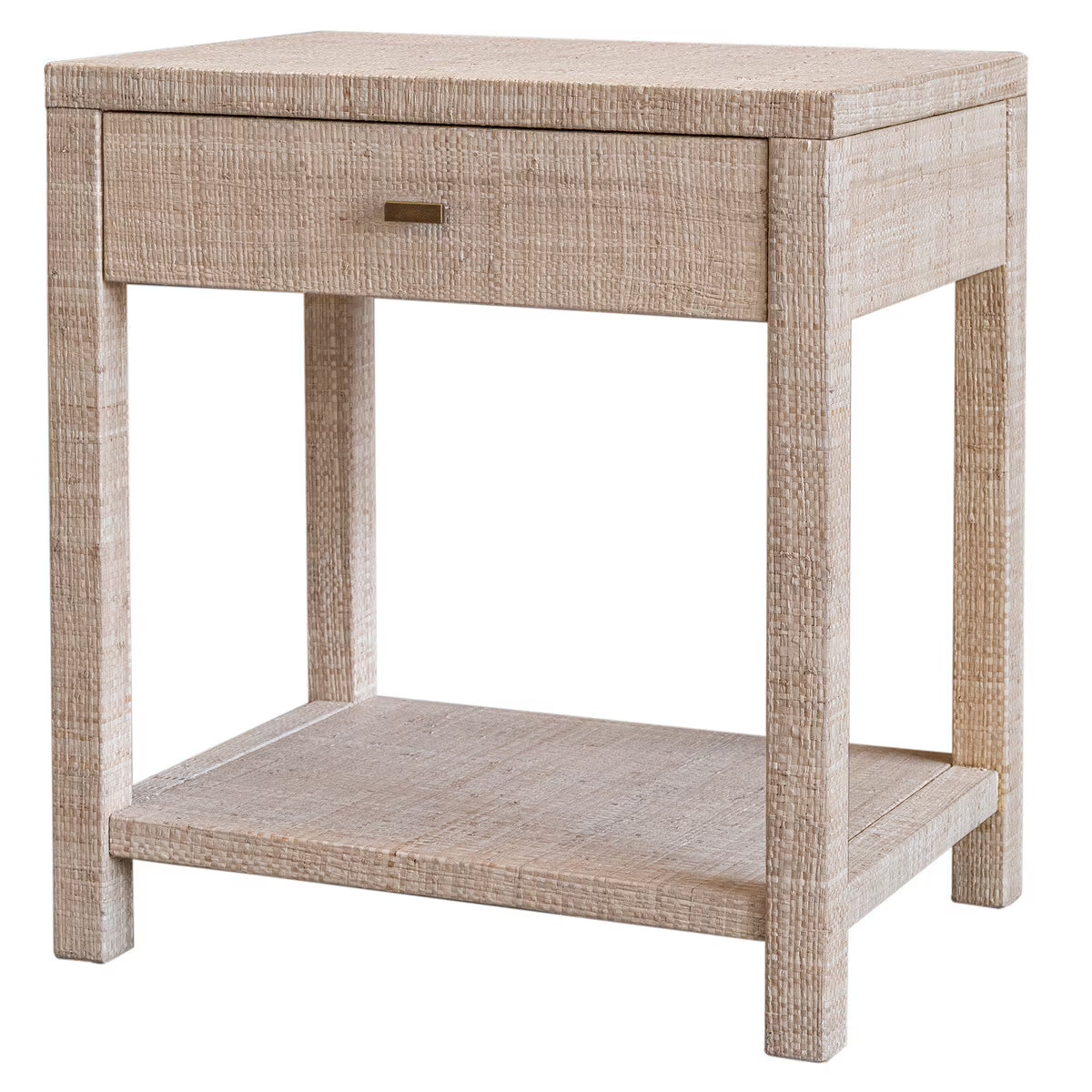 Raffia Single Drawer Nightstand