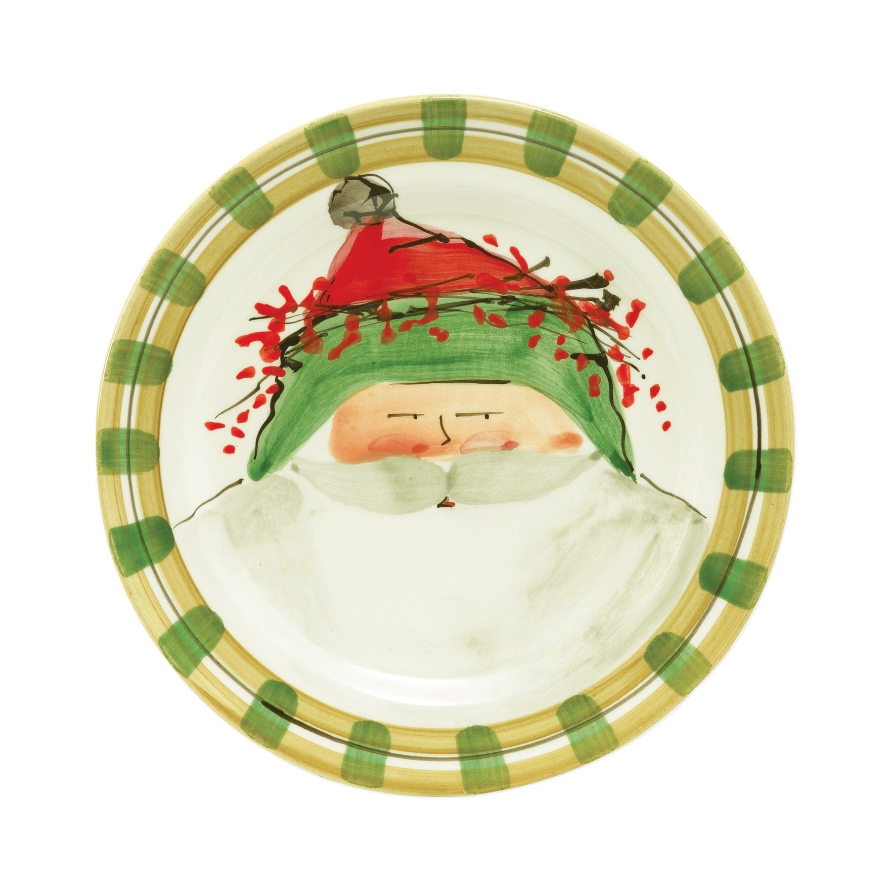 Old St. Nick Dinner Plate Green Hat