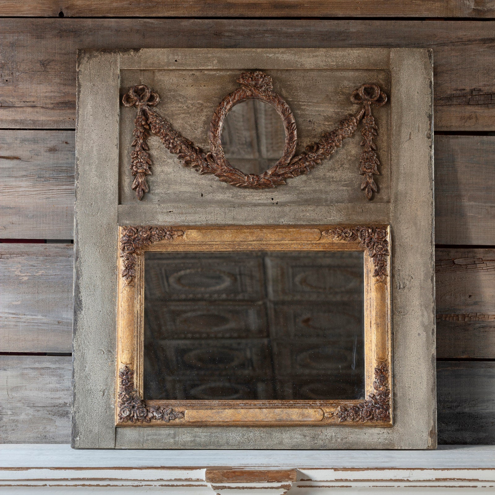 Trumeau Mirror with Antique Gold