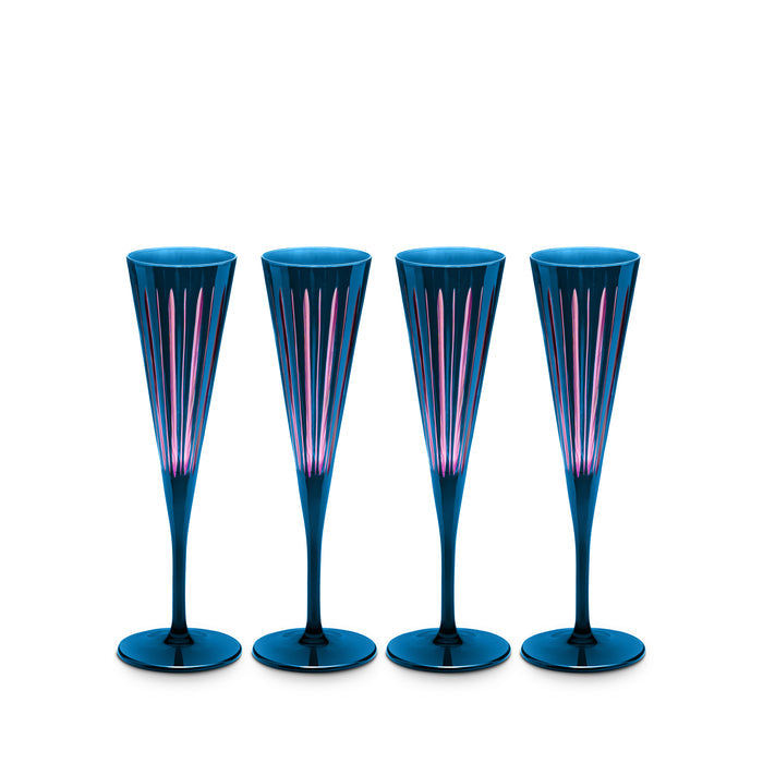 PRISM Champagne Flutes - Set of 4