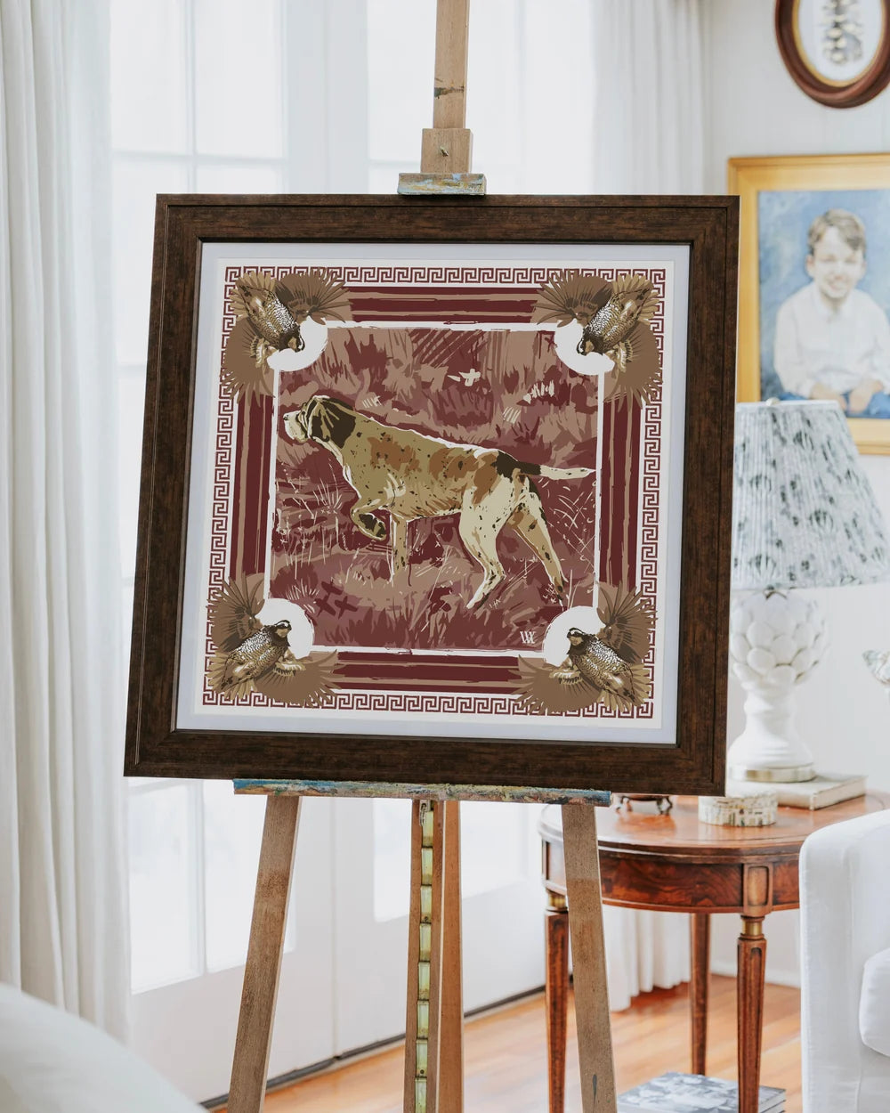 Pointing Strong Framed Scarf Print