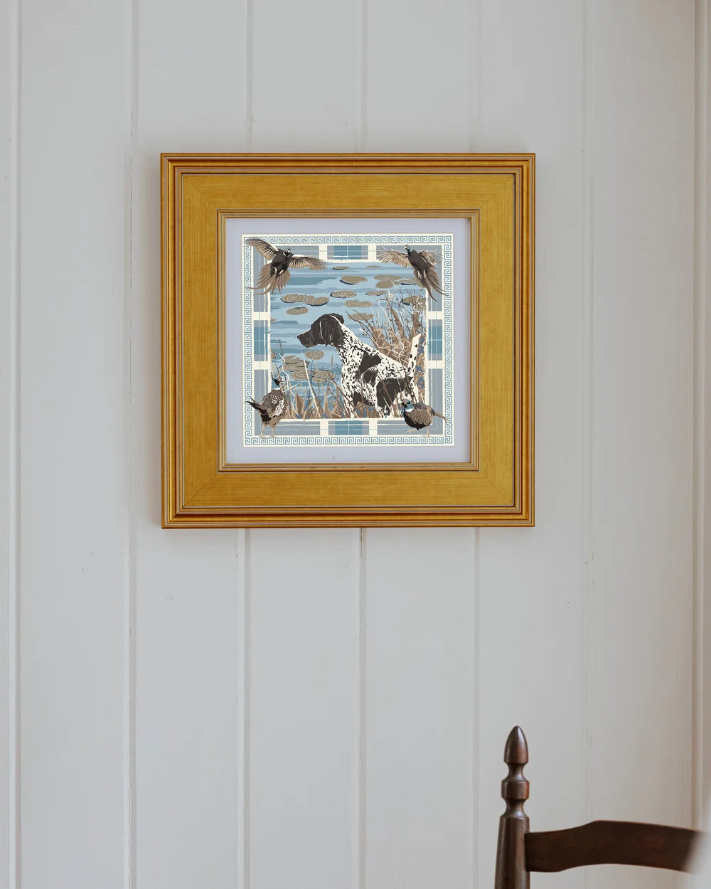 Pheasant Watch Framed Scarf Print