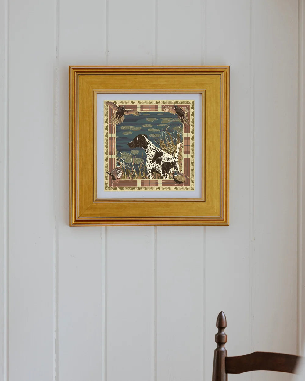 Pheasant Watch Framed Scarf Print