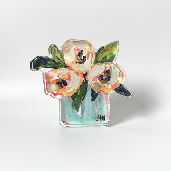 Pink & White Peonies Bloom - Large Block