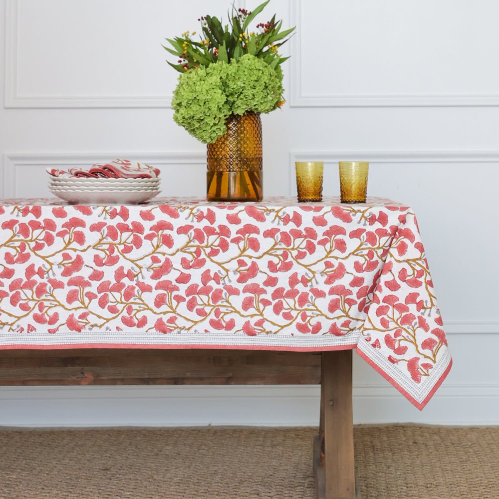 Ginkgo Coral Table Cloth