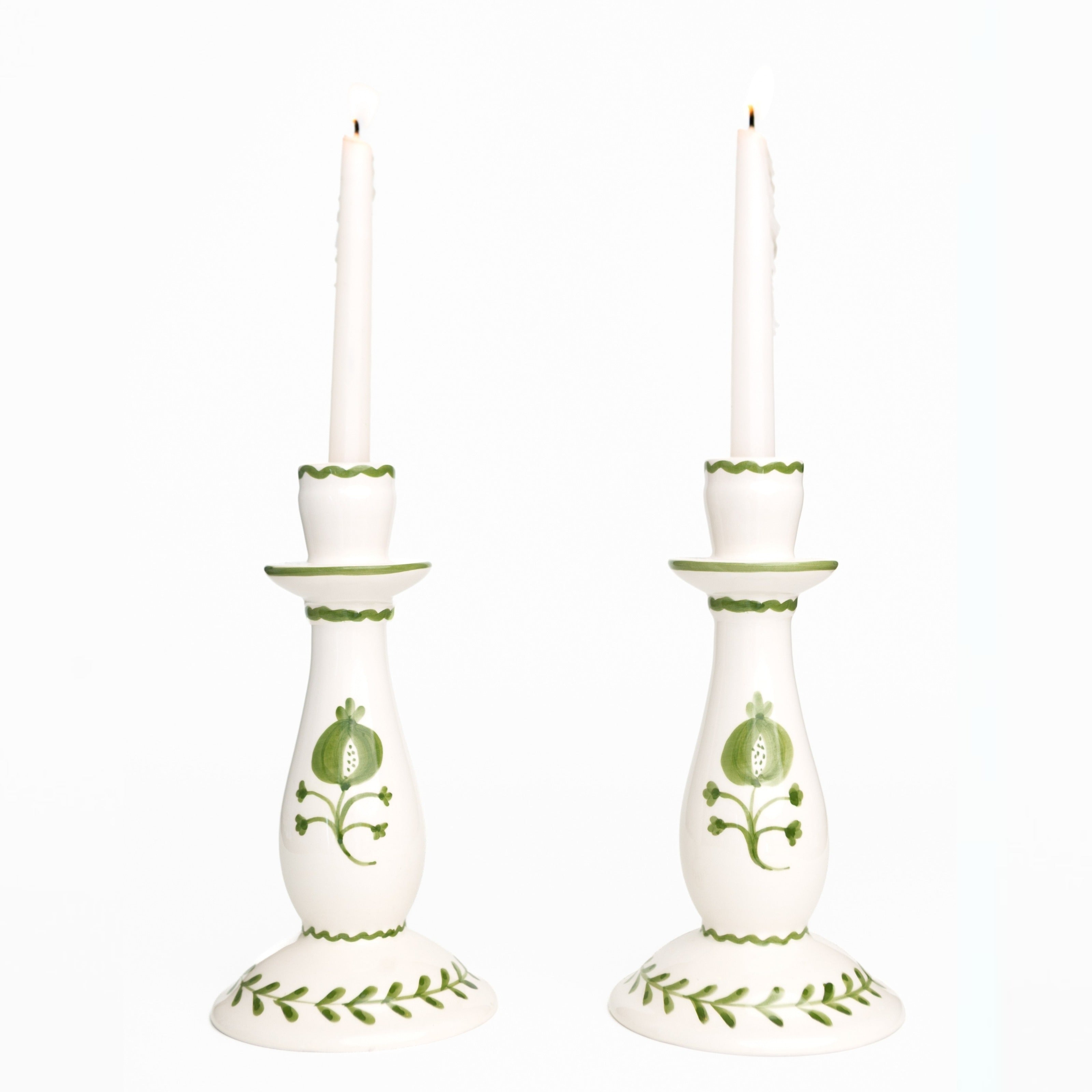 Pomegranate Candlestick Set of 2