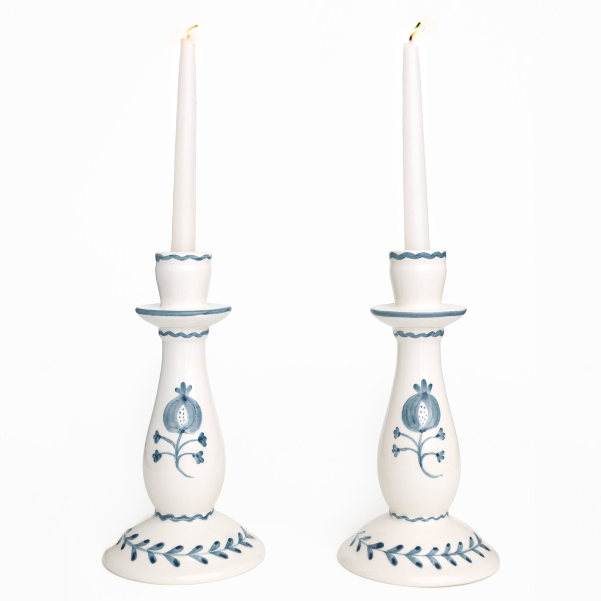 Pomegranate Candlestick Set of 2