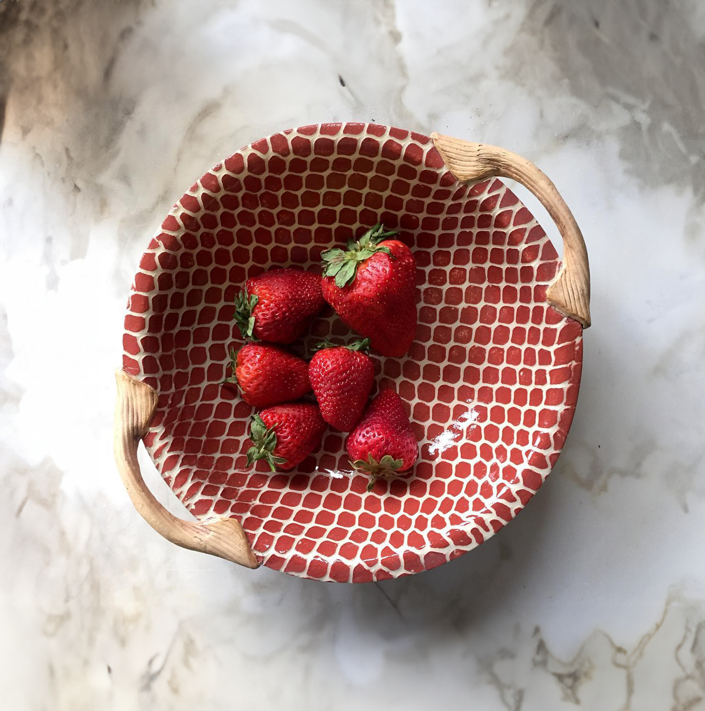 Poppy Vegetable Bowl w/Handles 9"