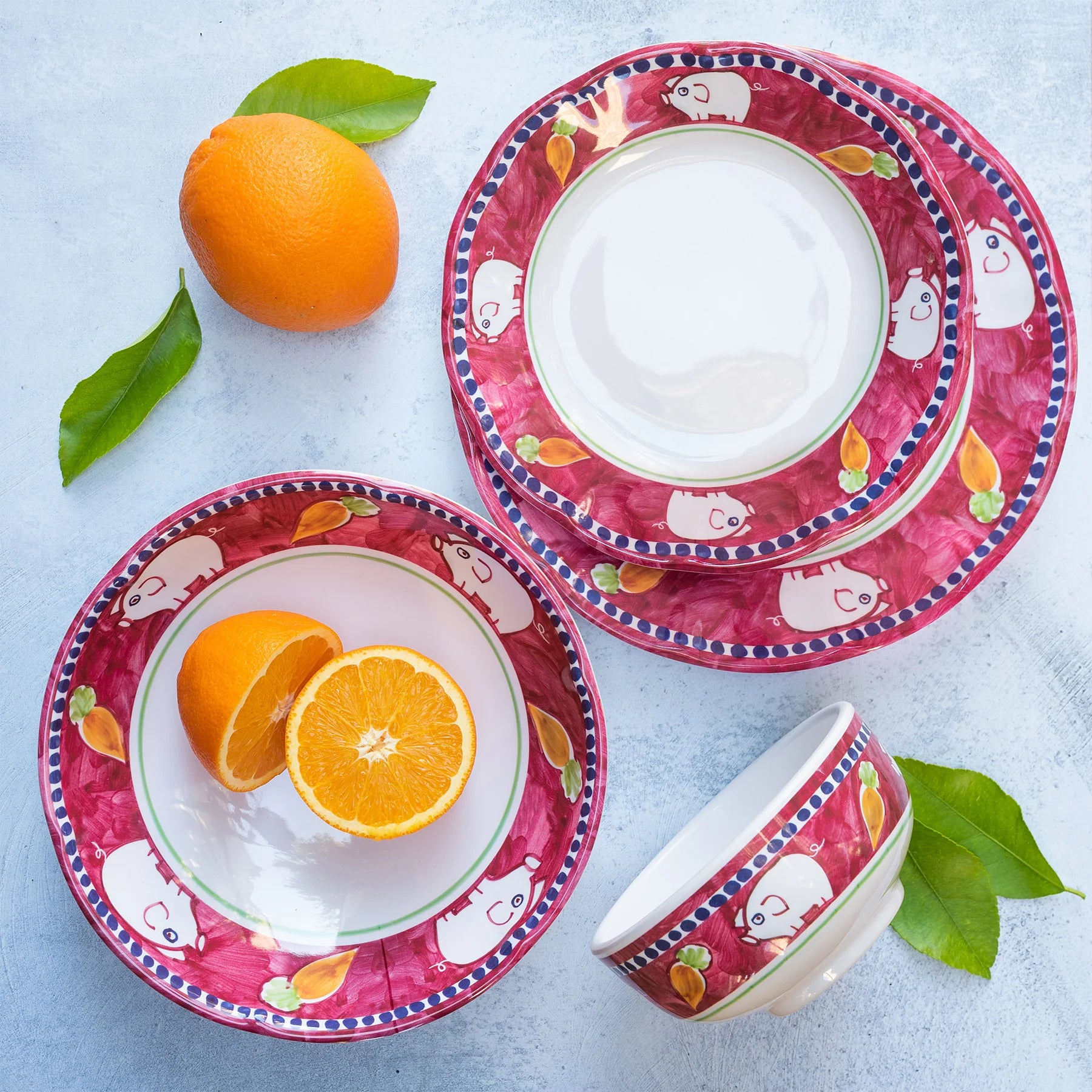 Melamine Porco Dinner Plate