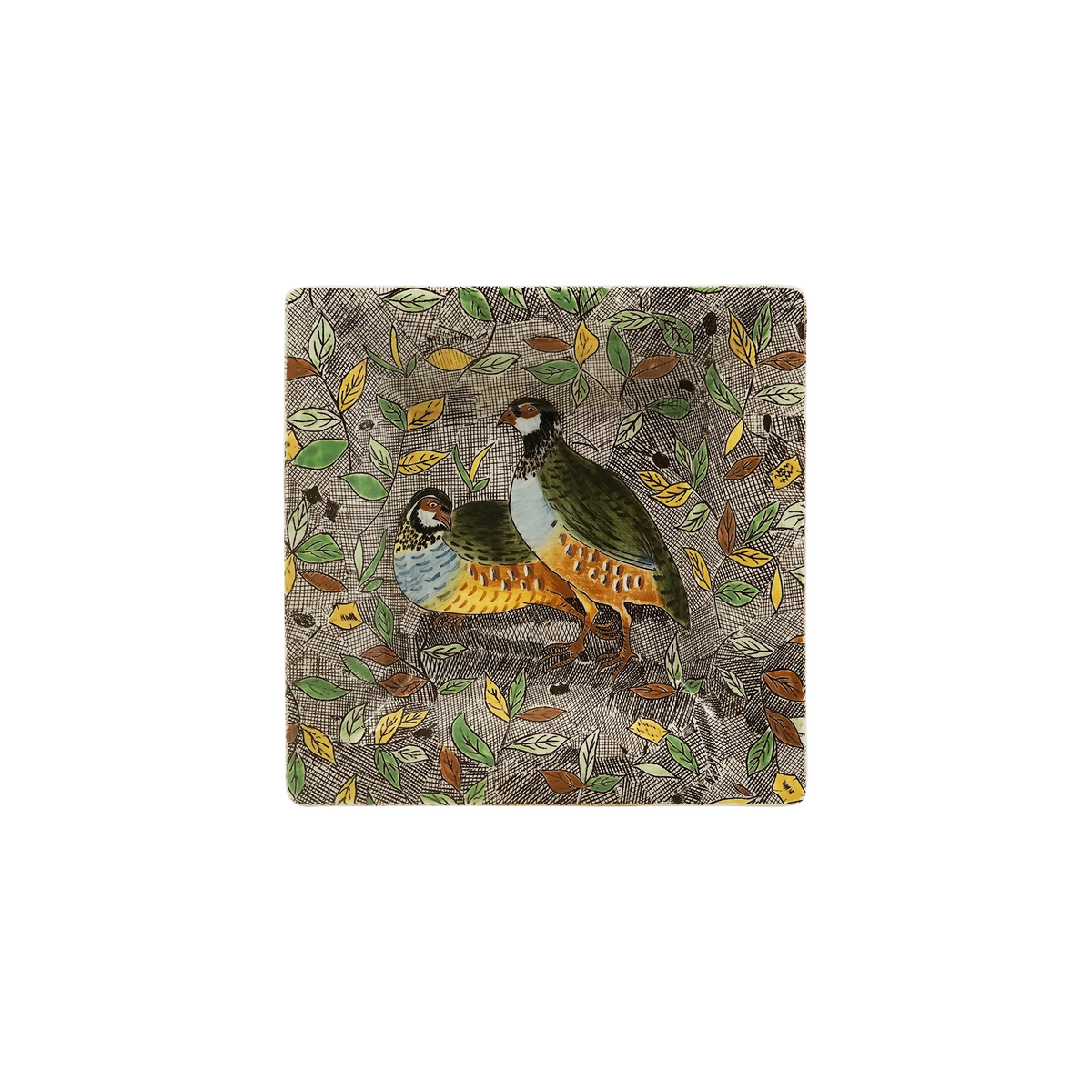 Rambouillet Square Tray - Partridge - Large