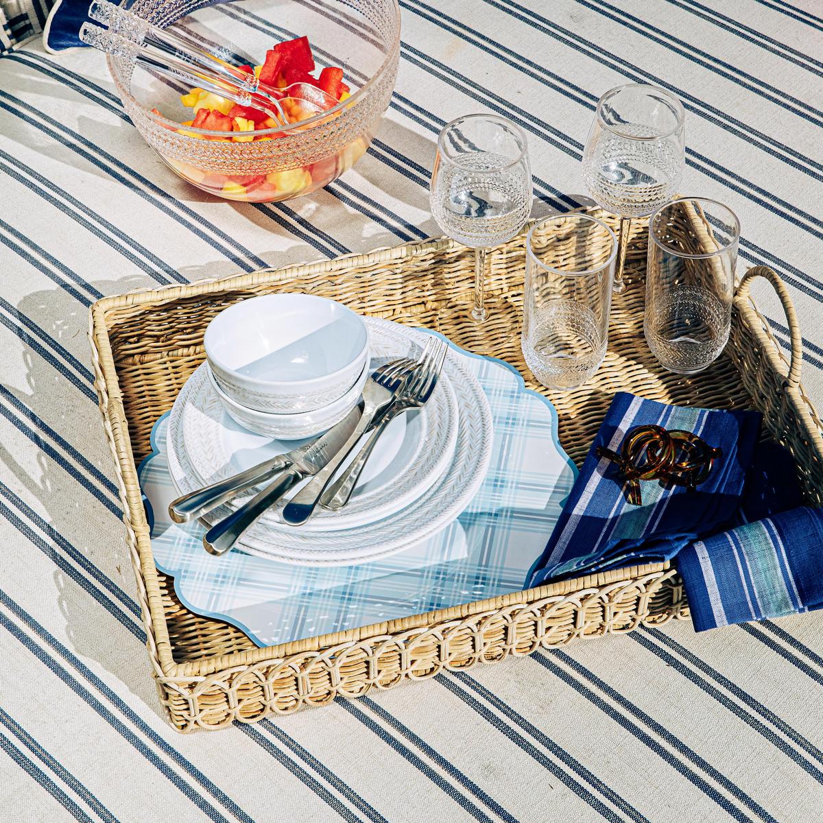 Provence Rattan Rectangular Tray