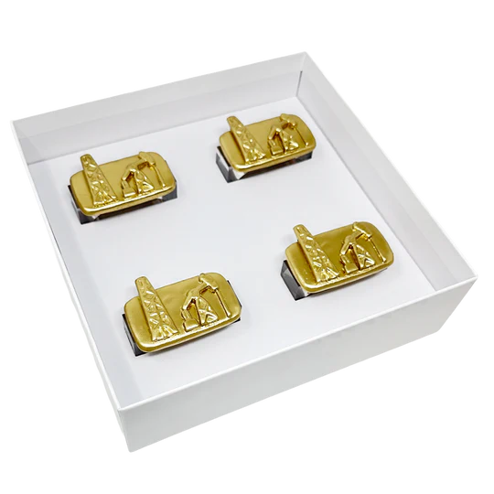 Oil Derrick Napkin Ring - Set of 4