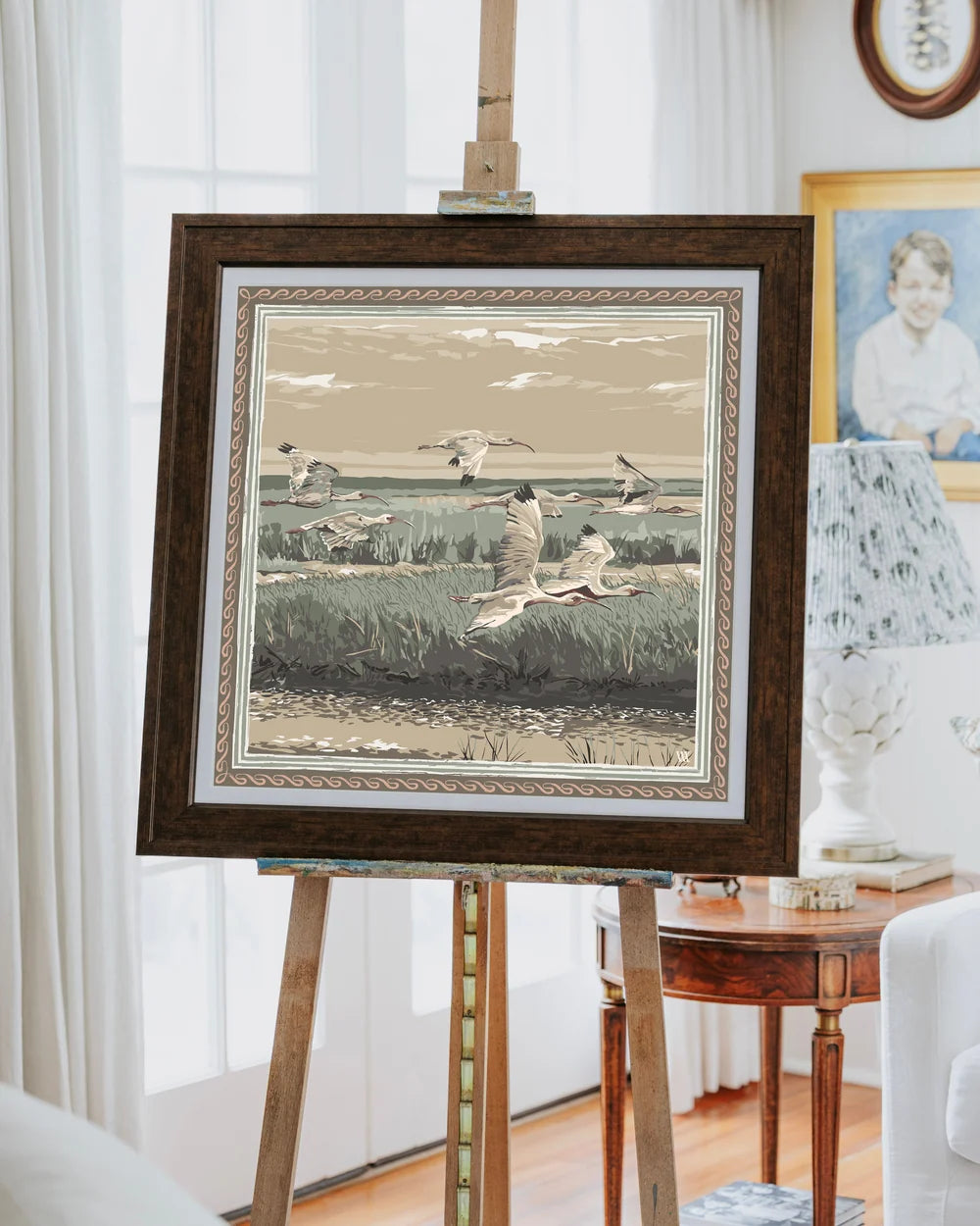 Marsh Flyer Framed Scarf Print