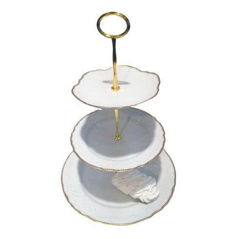 Anna Weatherley Simply Anna - Gold Three Plate Tiered Cake Stand