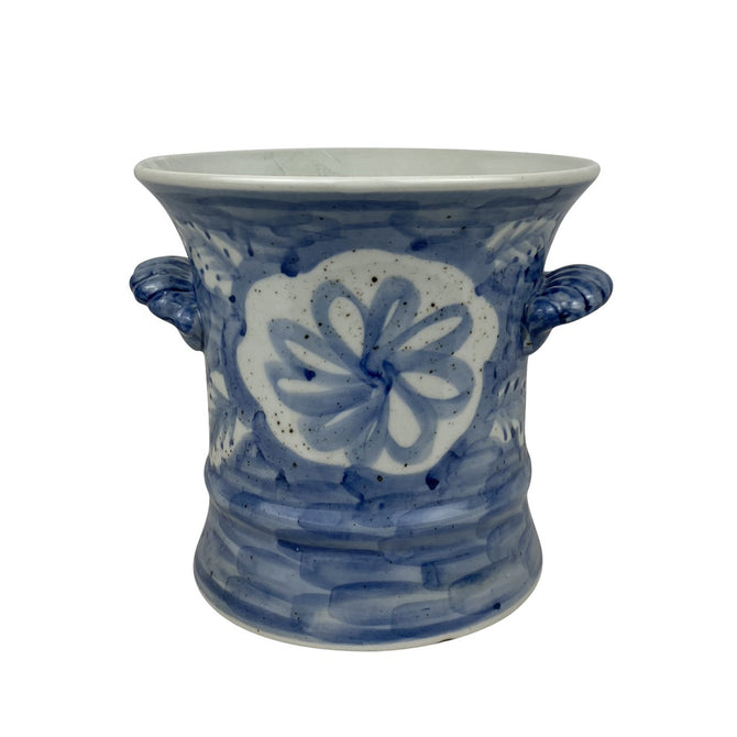 Blue & White Folk Pot