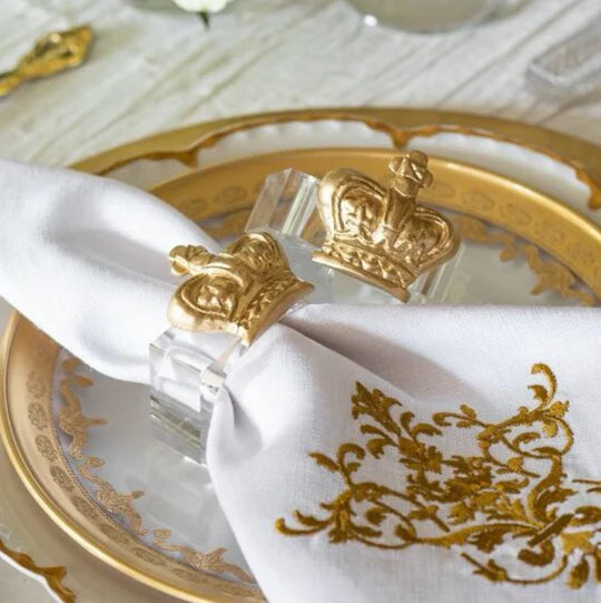 Queen’s Crown Napkin Ring - Set of 4