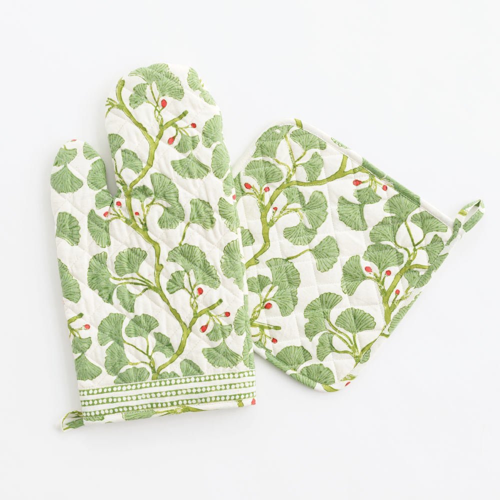 Block Print Oven Mitt Sets