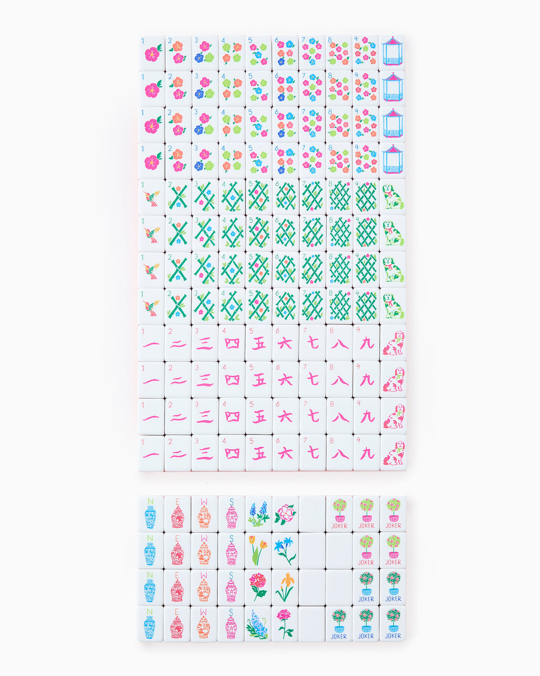 Sunset Mahjong Tiles