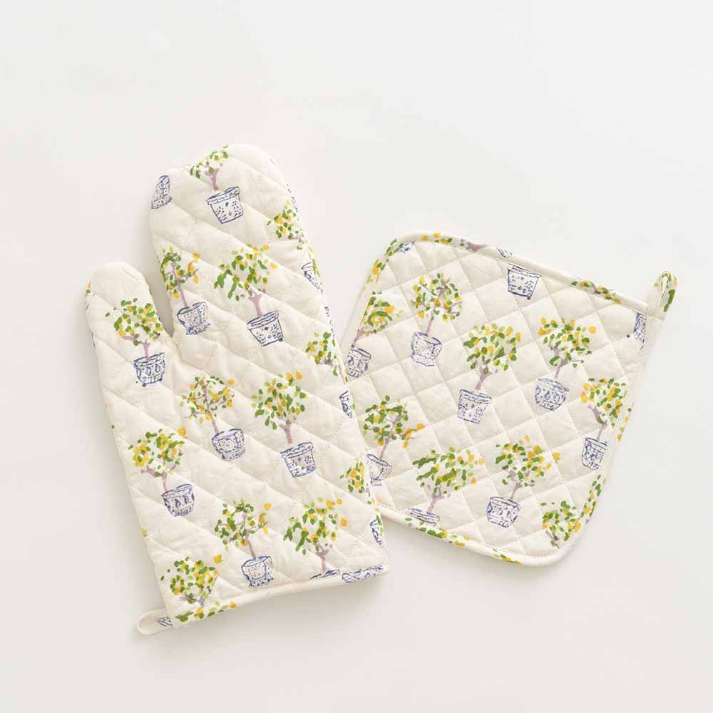 Block Print Oven Mitt Sets