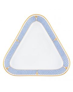 Art Deco Blue Triangle Dish