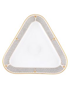Art Deco Gray Triangle Dish