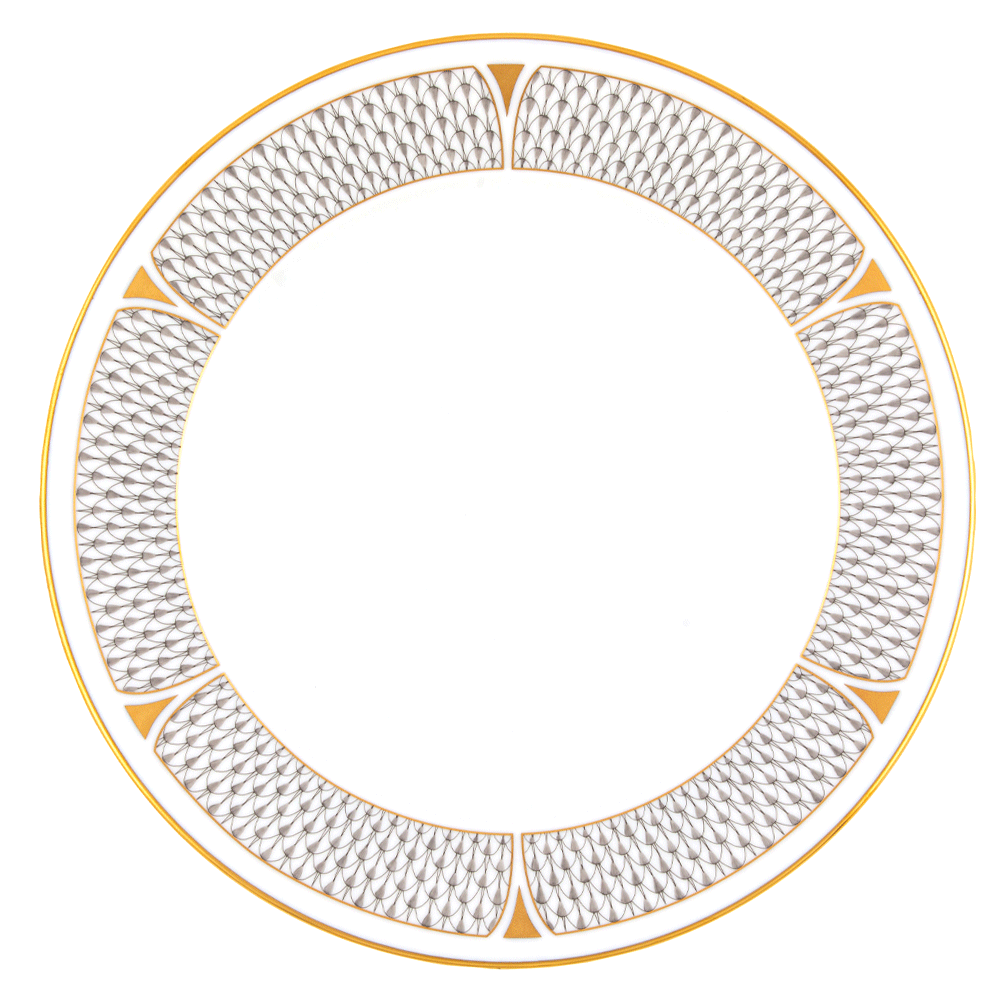 Art Deco Gray Service Plate