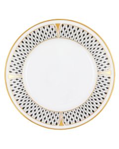 Art Deco Black Bread and Butter Plate