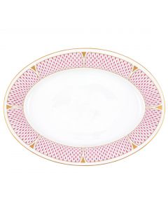 Art Deco Raspberry Oval Platter