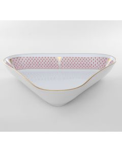 Art Deco Raspberry Triangle Dish