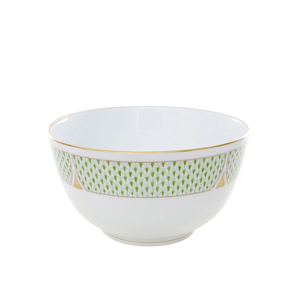 Art Deco Green Round Bowl