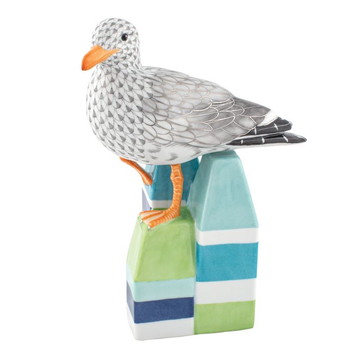 Seagull On Lobster Buoys
