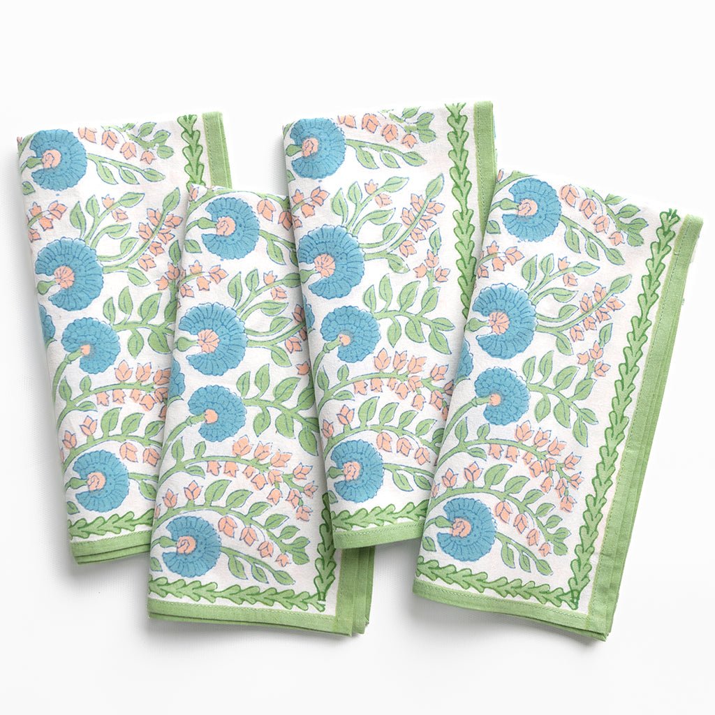 Cactus Flower Meadow & Blue | Set of 4