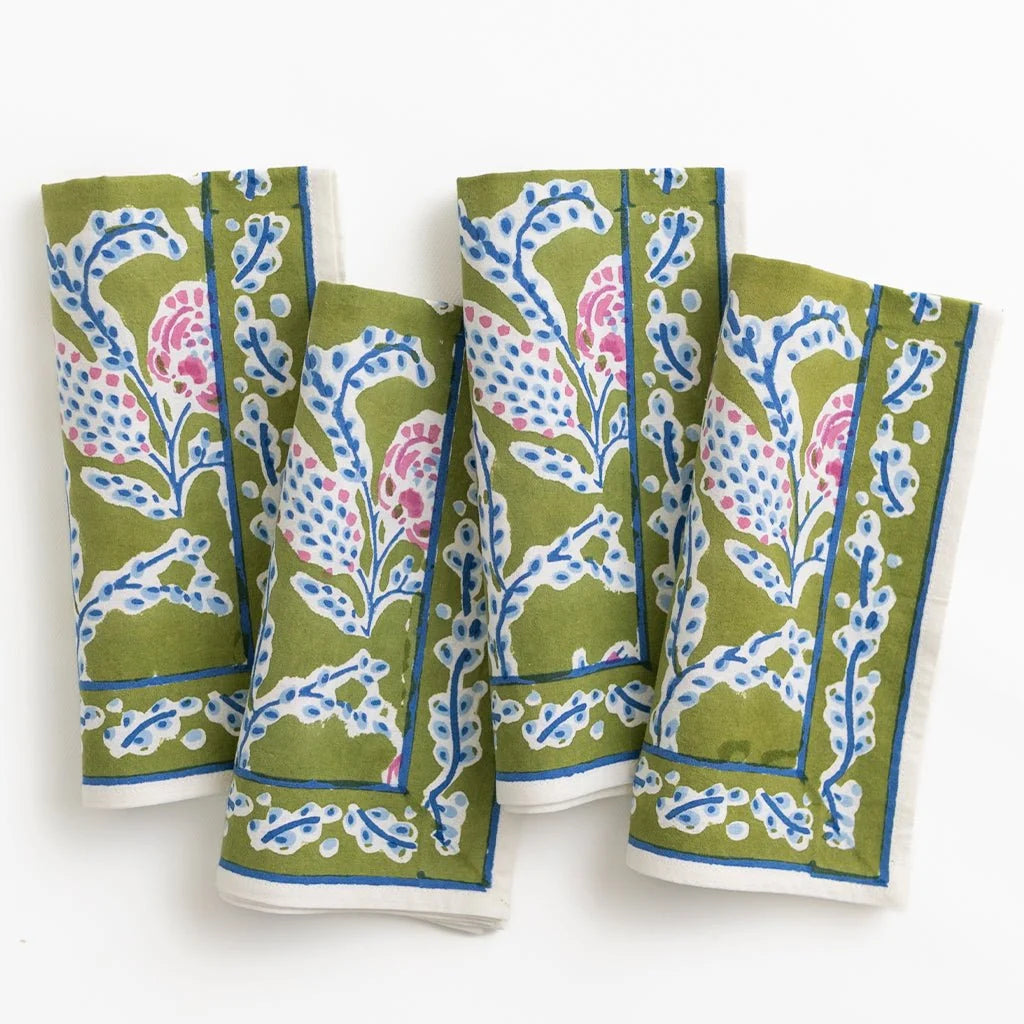 Climbing Dahlia Lavender & Fern Napkins Set of 4