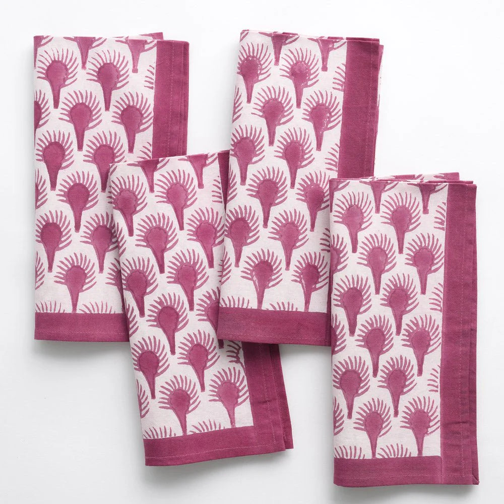 Geo Feather Napkin | Set of 4