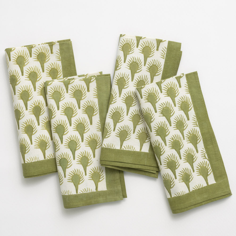 Geo Feather Napkin | Set of 4