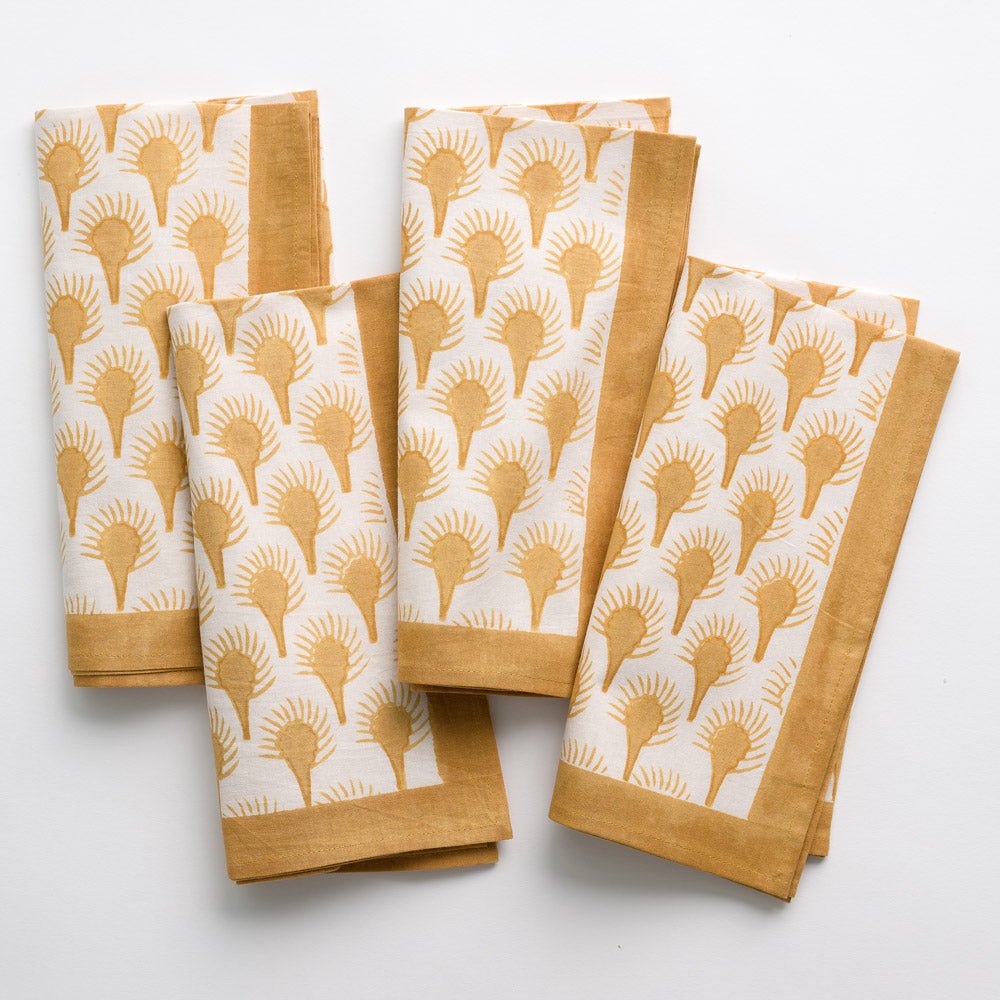 Geo Feather Napkin | Set of 4