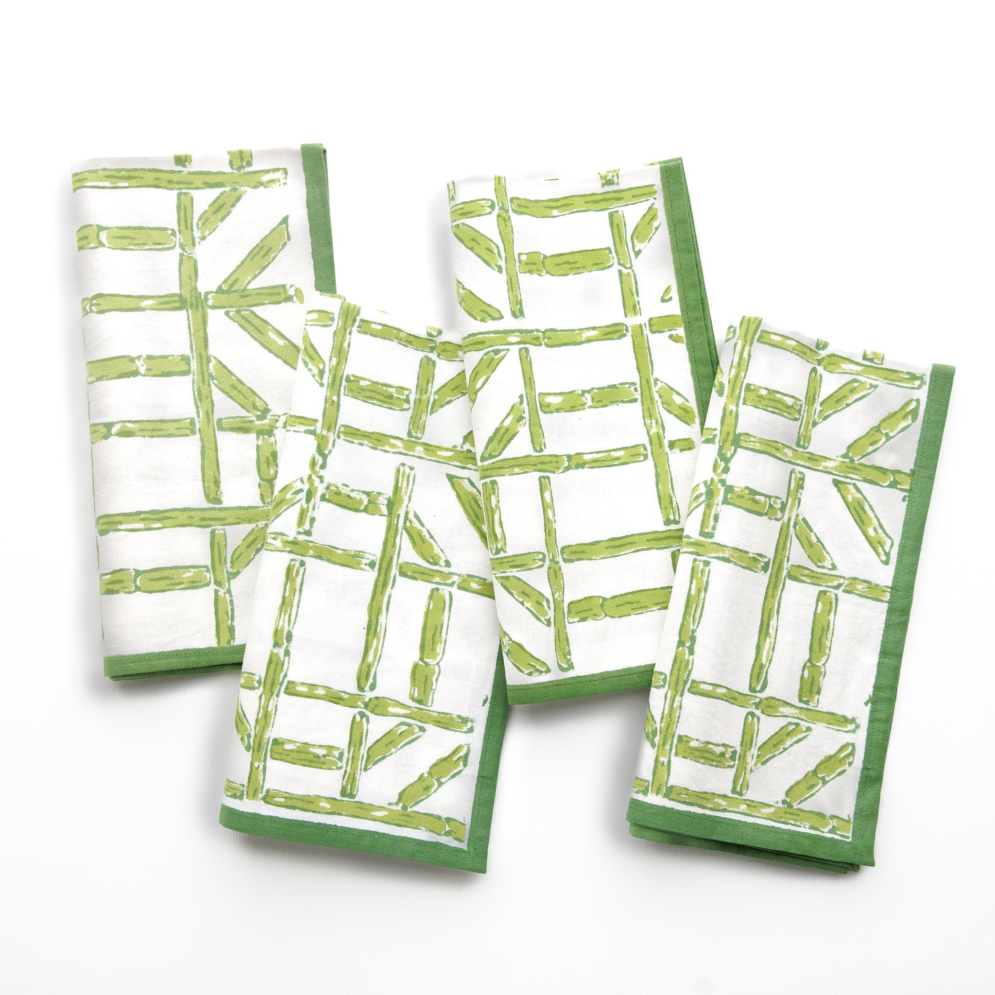 Green Bamboo Napkins Set 4
