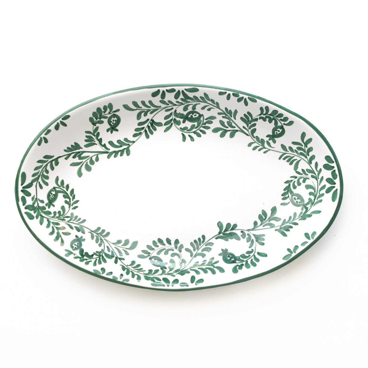 Pomegranate Scroll Oval Platter