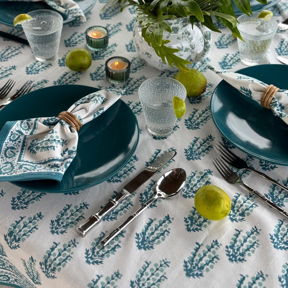 Sagar Aqua Tablecloth