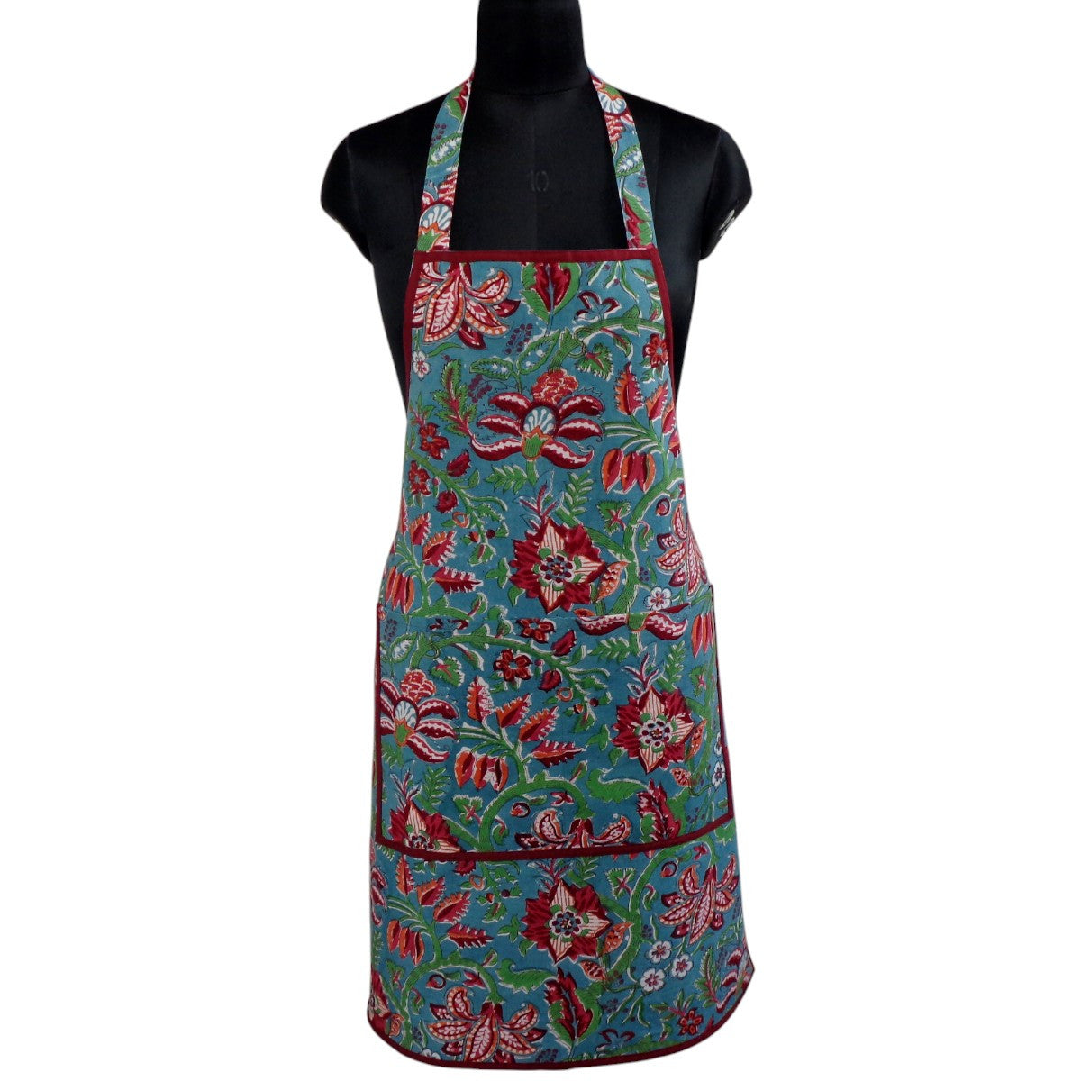 Indian Block-Printed 100% Cotton Apron